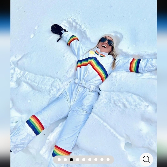 Tipsy Elves Jackets & Blazers - NWT!! Tipsy Elves, Women's Sunrise Shredder Snow Suit,White/Multi, Med,MSRP $330